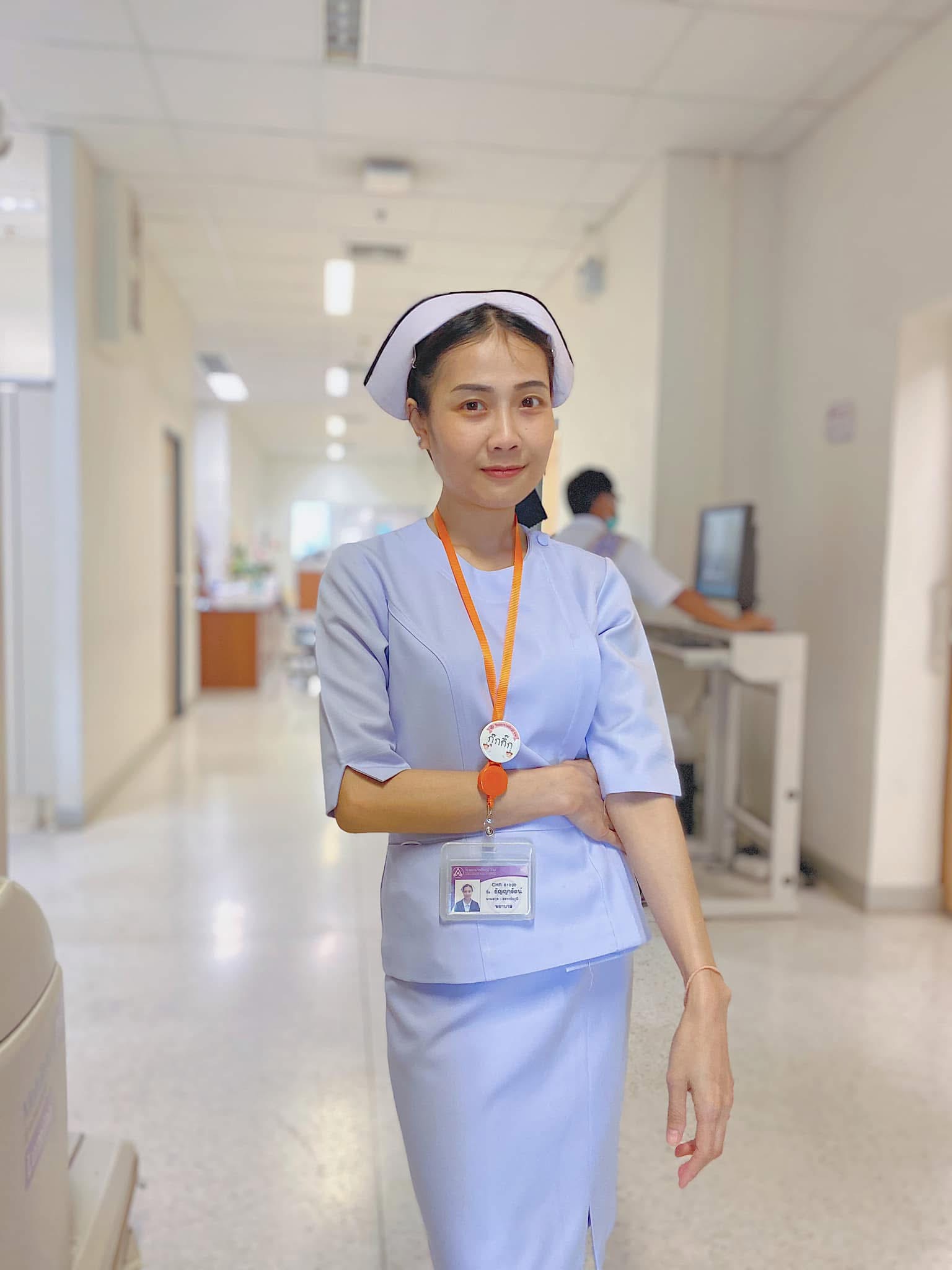 Kukkik Tyler Monk, BSN, RN — professional nursing uniform, hospital